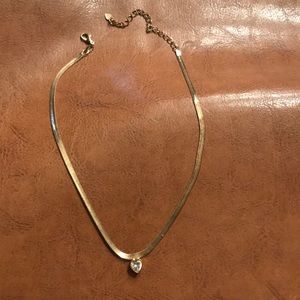 Alex Mika gold herringbone necklace